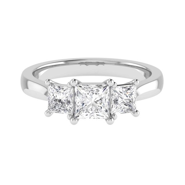 Venus Lab Grown Princess Diamond Trilogy Ring