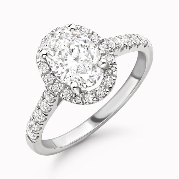 Verona Natural Oval Diamond Halo Ring