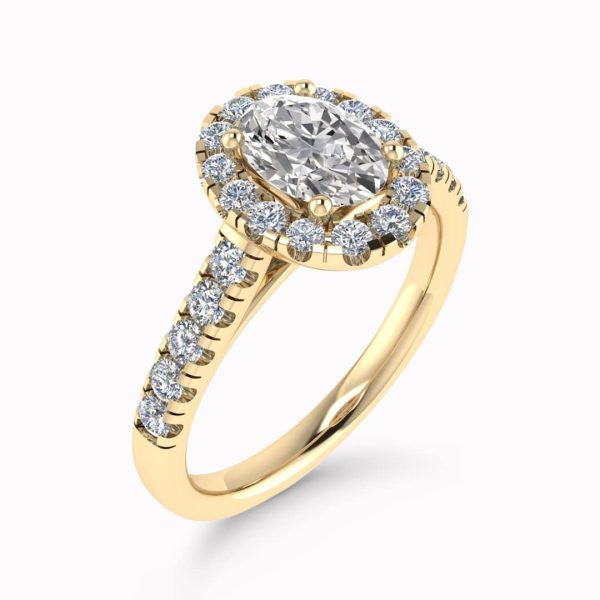 Verona Lab Grown Oval Diamond Halo Ring