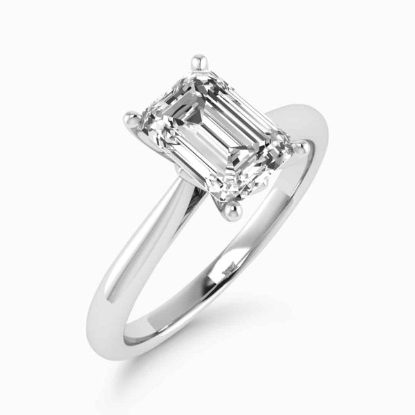 Vienna Lab Grown Emerald Diamond Solitaire Ring