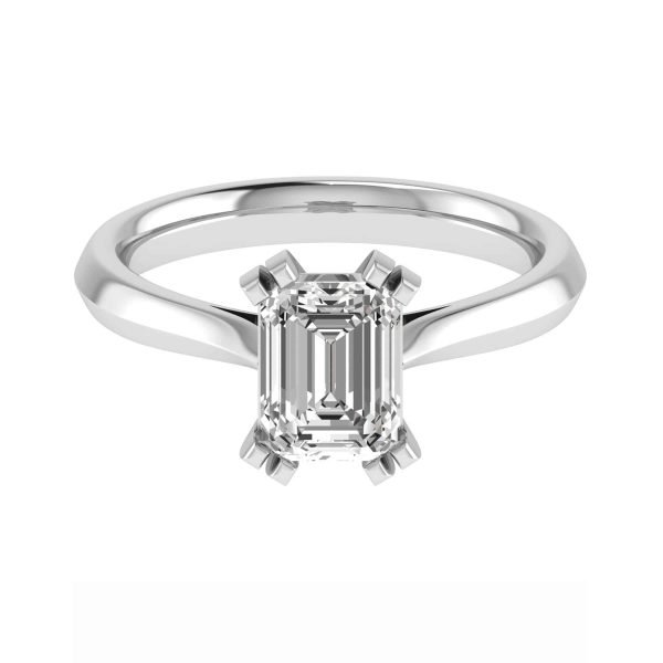 Viola Natural Emerald Diamond Solitaire Ring