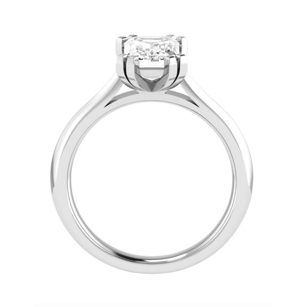 Viola Natural Emerald Diamond Solitaire Ring