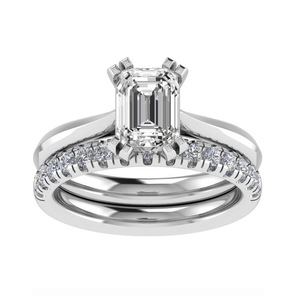 Viola Natural Emerald Diamond Solitaire Ring