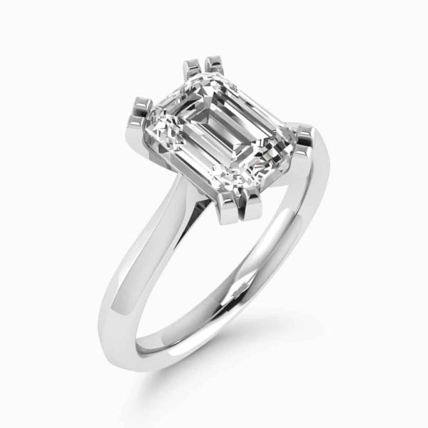 Viola Lab Grown Emerald Diamond Solitaire Ring