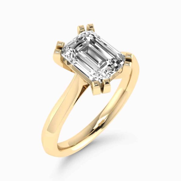 Viola Lab Grown Emerald Diamond Solitaire Ring
