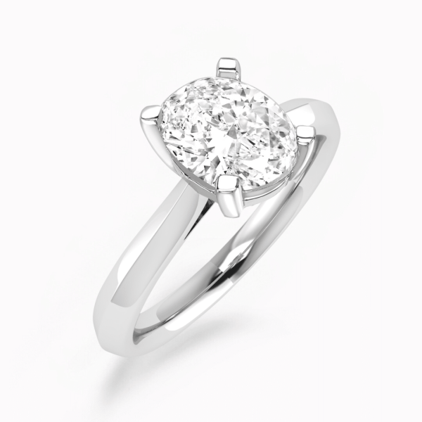 Viola Natural Oval Diamond Solitaire Ring