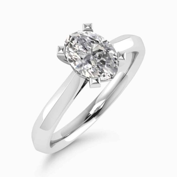 Viola Lab Grown Oval Diamond Solitaire Ring