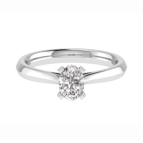 Viola Lab Grown Oval Diamond Solitaire Ring
