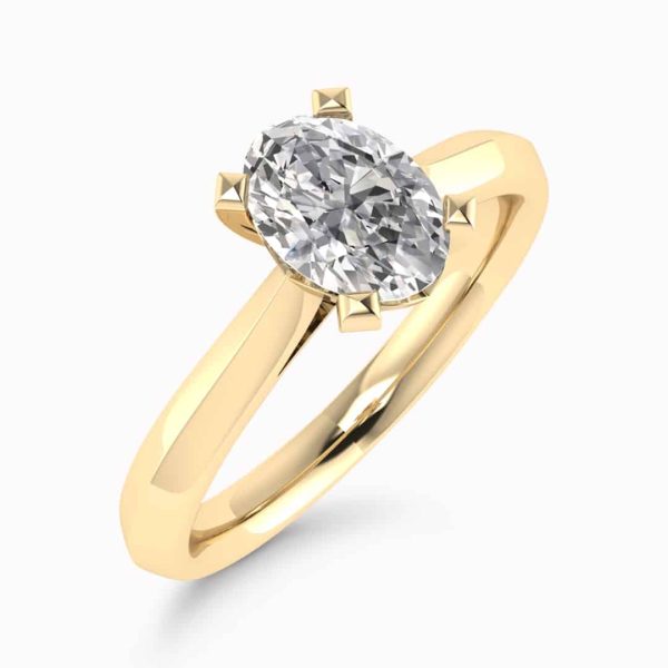Viola Lab Grown Oval Diamond Solitaire Ring