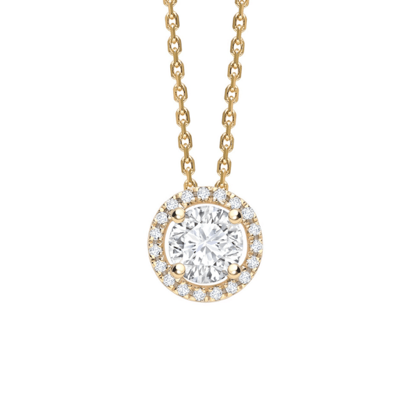 Brilliant Cut Diamond Halo Pendant 0.30cts