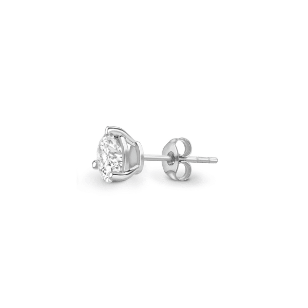 Brilliant Cut Diamond 3 Claw Stud Earrings
