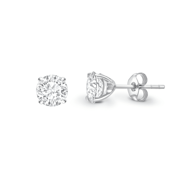 0.50ct Lab Grown Brilliant Cut Diamond 4 Claw Stud Earrings