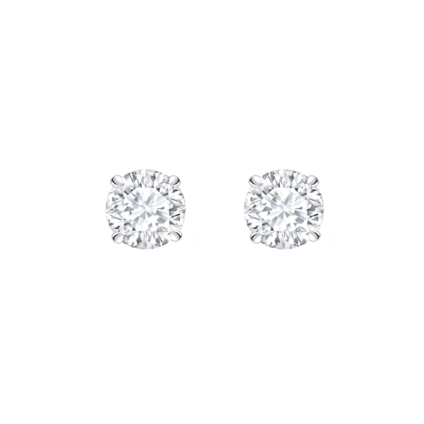 0.50ct Lab Grown Brilliant Cut Diamond 4 Claw Stud Earrings