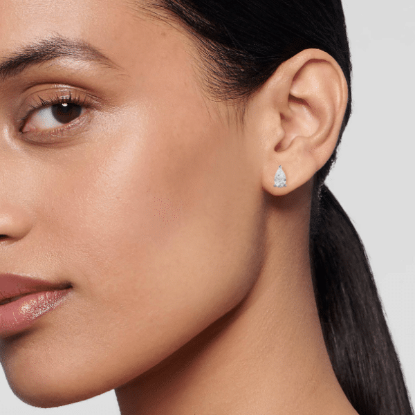 Pear Cut Diamond Stud Earrings
