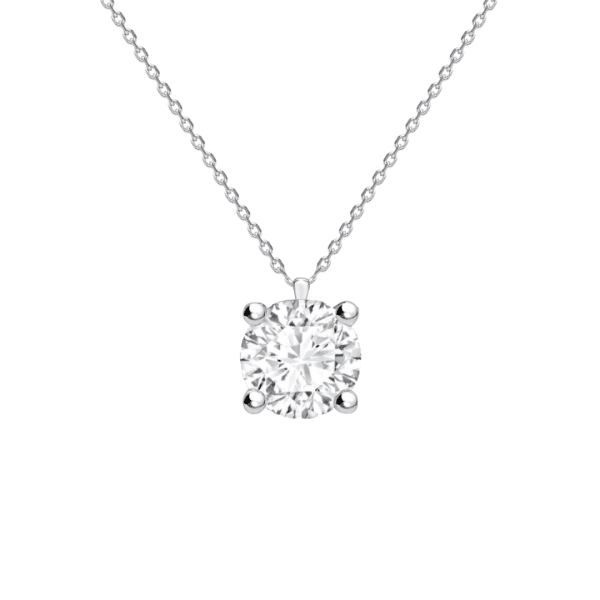 Brilliant Cut Diamond Four Claw Pendant