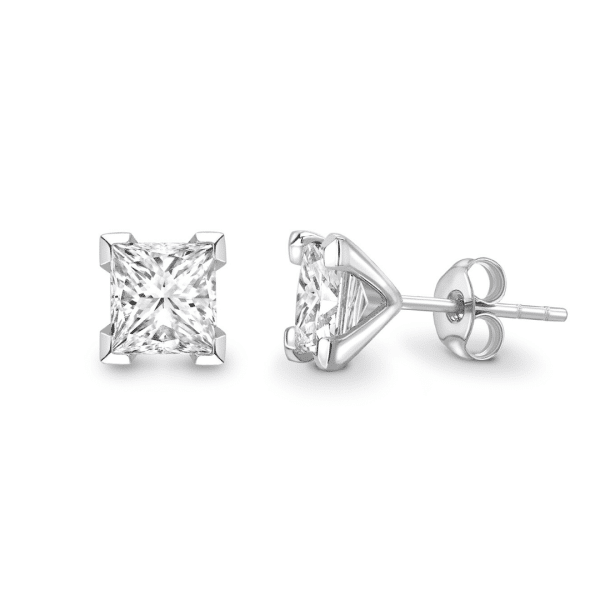 Princess Cut Diamond Stud Earrings