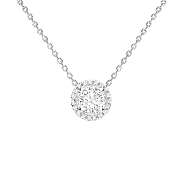 Brilliant Cut Diamond Halo Pendant