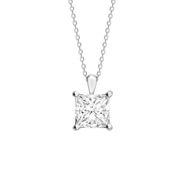 Classic Princess Cut Diamond Pendant