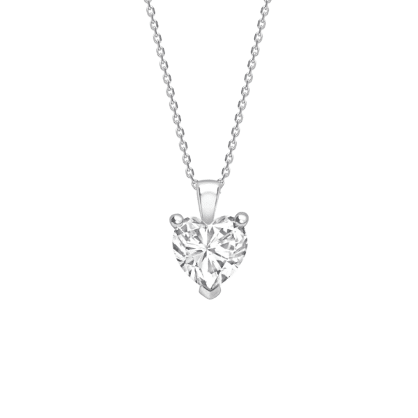 Classic Heart Cut Diamond Pendant