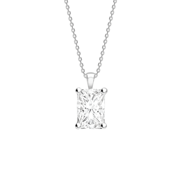 Classic Radiant Cut Diamond Pendant