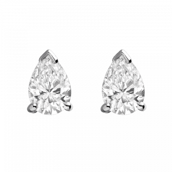 1.00ct Pear Cut Diamond Stud Earrings - Lab Grown Diamond