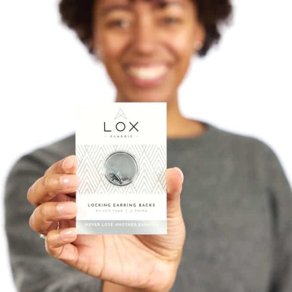 Lox Locking Earring Backs - Silver Tone