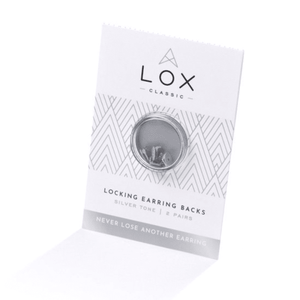 Lox Locking Earring Backs - Silver Tone