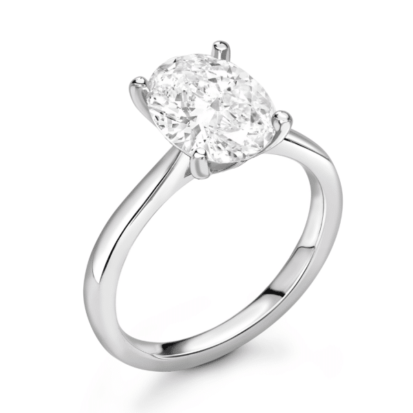 3ct Oval Cut Diamond Solitaire Ring - Natural Diamond