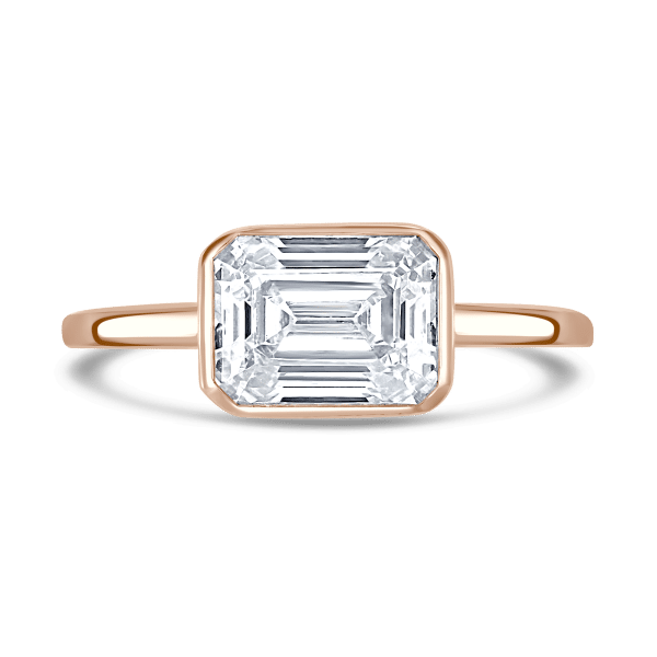 Annabel Emerald Diamond Solitaire Ring