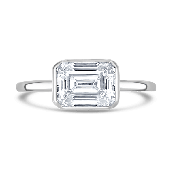 Annabel Emerald Diamond Solitaire Ring