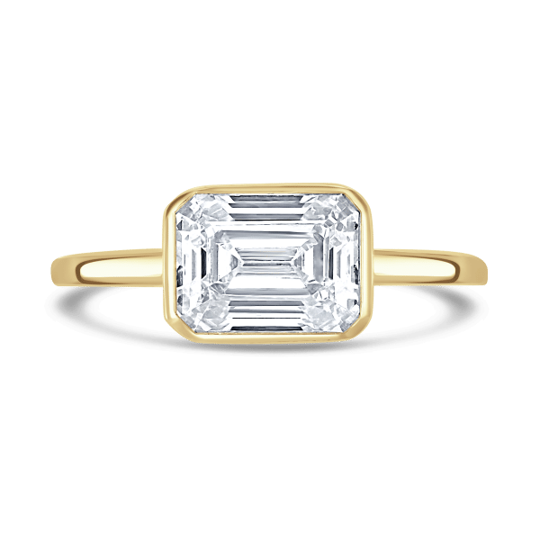Annabel Emerald Diamond Solitaire Ring