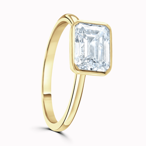 Annabel Emerald Diamond Solitaire Ring