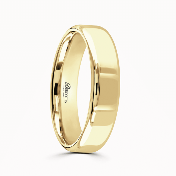 Gents Plain Modern Flat Wedding Ring