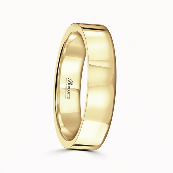Gents Plain Flat Wedding Ring