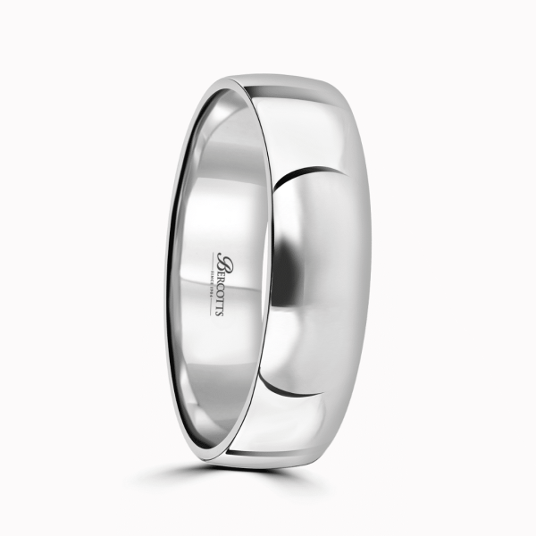 Gents Plain Soft Court Wedding Ring