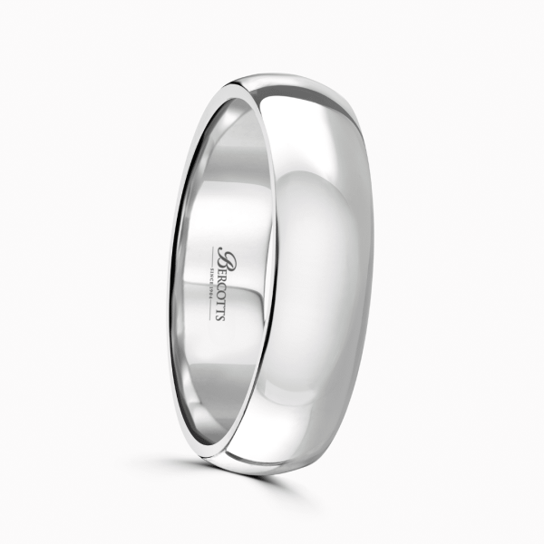 Gents Plain Court Wedding Ring