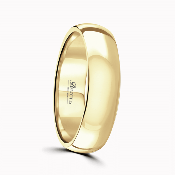 Gents Plain Court Wedding Ring