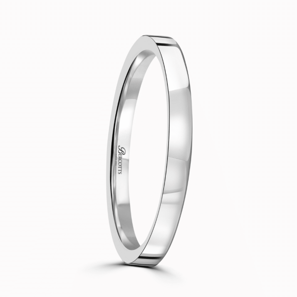 Ladies Plain Flat Court Wedding Ring