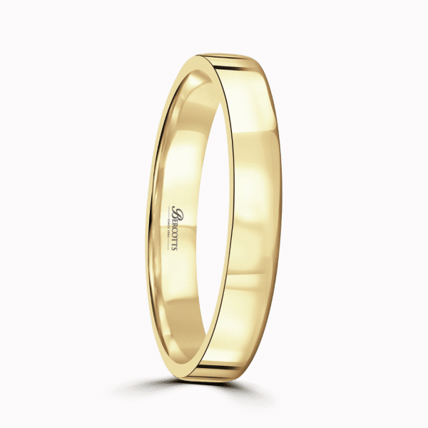 Ladies Plain Flat Court Wedding Ring