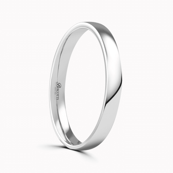 Ladies Plain Soft Court Wedding Ring