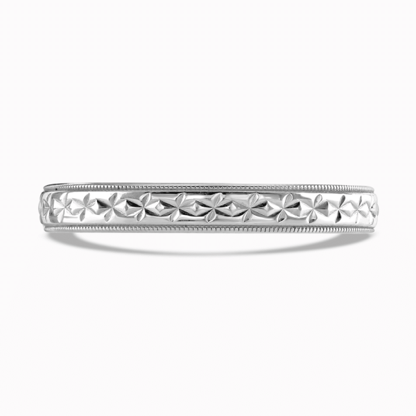 Sierra Ladies Patterned Wedding Ring 3mm