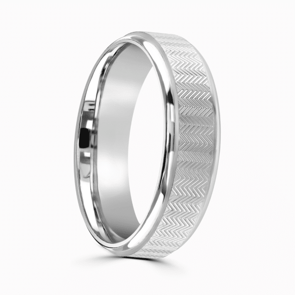 Logan Ladies Patterned Wedding Ring