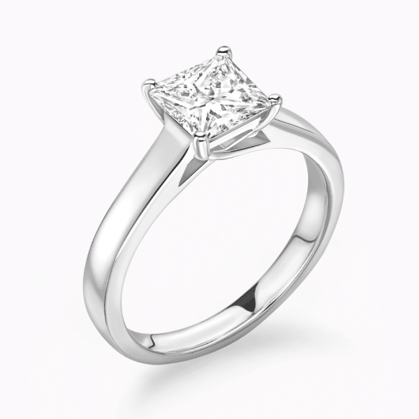Ava Lab Grown Princess Diamond Solitaire Ring