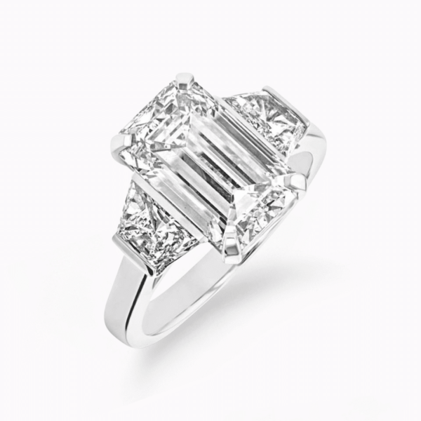 Zara Lab Grown Emerald Diamond Trilogy Ring