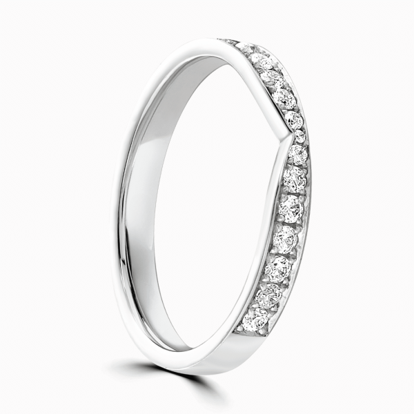 Diana Ladies Wedding Ring with Shaped Centre