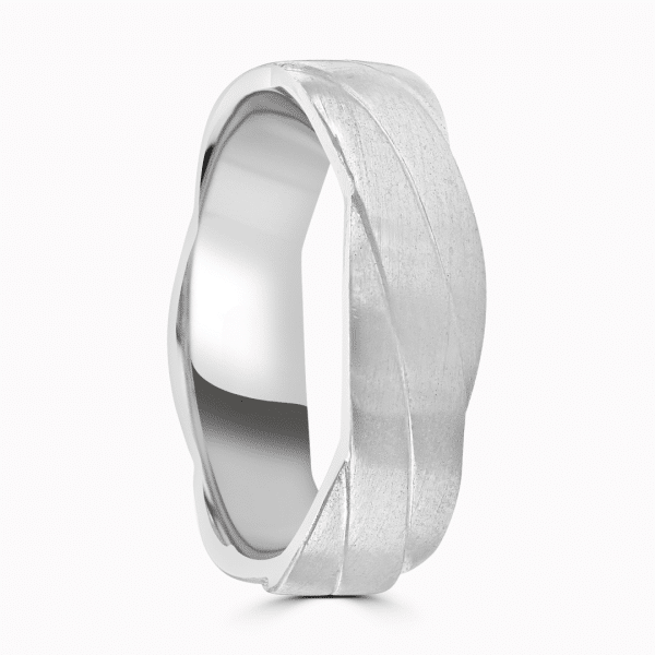 Dean Gents Patterned Wedding Ring