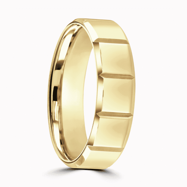 Enzo Gents Patterned Wedding Ring