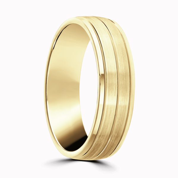 Emilio Gents Patterned Wedding Ring