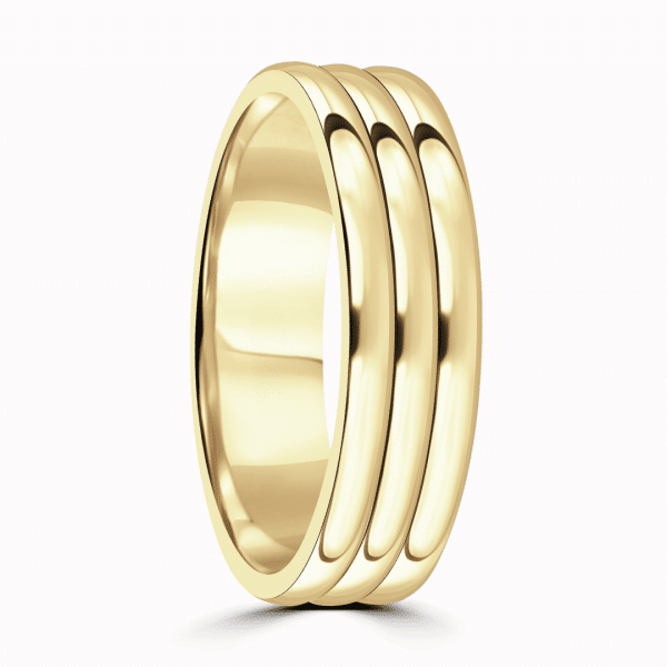 Felix Gents Patterned Wedding Ring