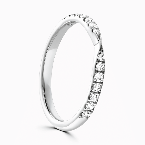 Gloria Ladies Shaped Diamond Wedding Ring